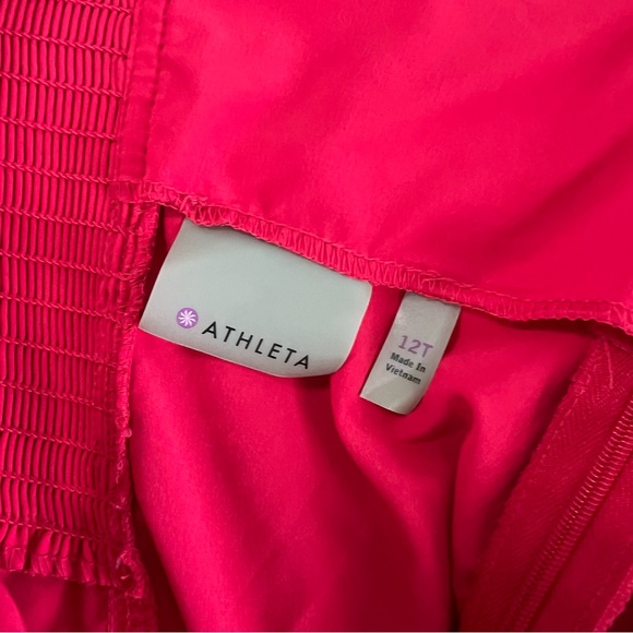 Athleta Pack Everywhere Halter Dress 12 Tall Barbie Pink Fit & Flared V Neck FF - Picture 8 of 11